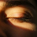 The Sunlight shining on someones eye