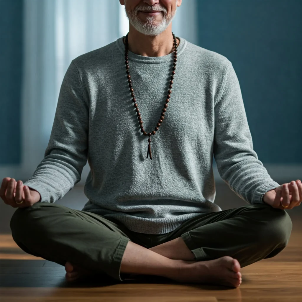 A man meditating